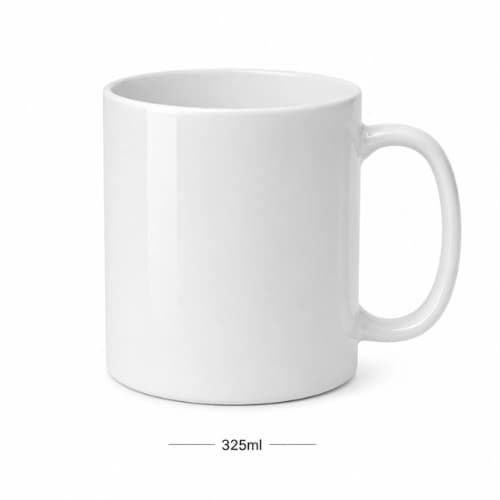 Caneca de Porcelana Branca 325ml